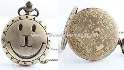 Smiling face pocket watch