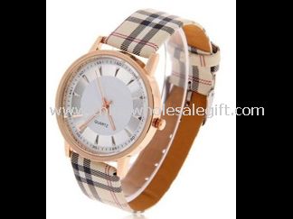 Plaid Leather Watch