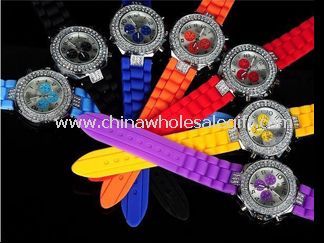 Orologio in silicone di cristallo colorato
