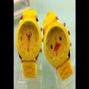Relógio de silicone pato laranja images