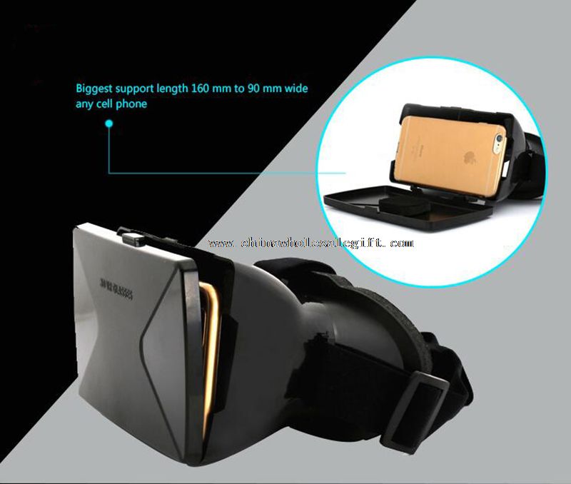 Nuevo diseño de cristal 3D VR caja 3D VR auricular para el móvil
