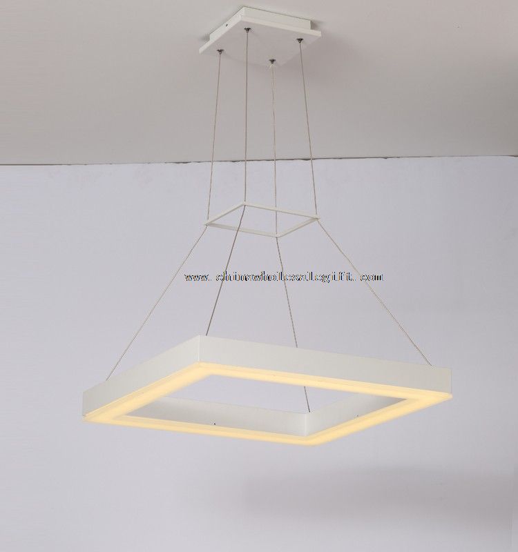 36W forma quadrada estilo moderno LED luz de suspensão