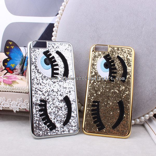 3D Cute Style Sequins Following Flirting Eyes Phone Cases