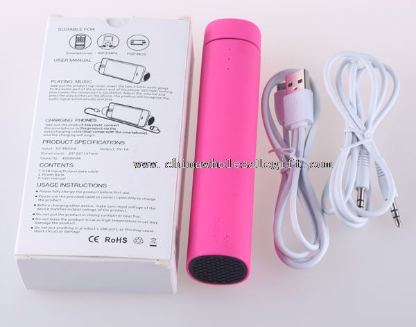 4000mah funny power bank with speaker