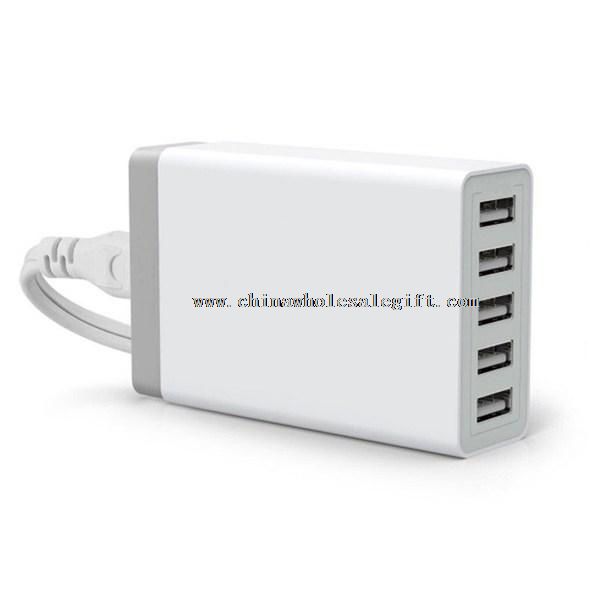 40W Power 5-Port IQ USB dinding pengisi