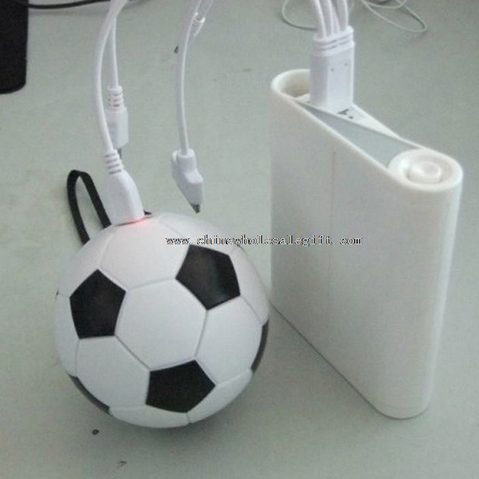 5000mah football power bank with cable