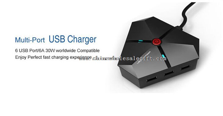 6 USB Mobile Phone Travel Charger