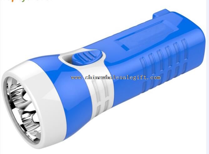 ABS plastik mini led senter 4 lampu LED obor isi ulang dengan baterai