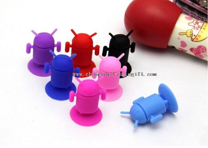 Android Robot Mobile Phone Sucker Stand Holder