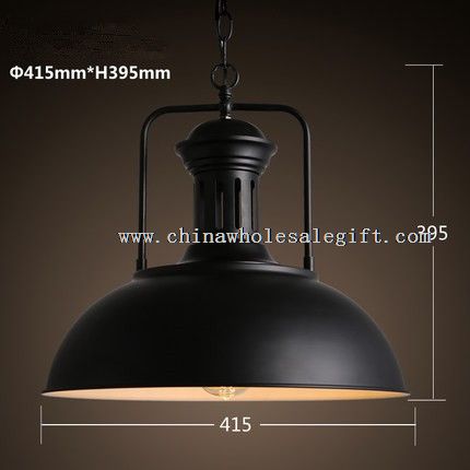 Black Round Plate Pendant Lamp