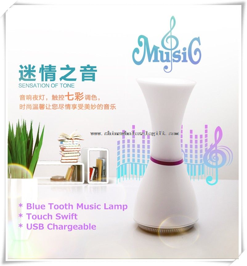 Lâmpada de LED mesa do dente azul v 3.0 Speaker música