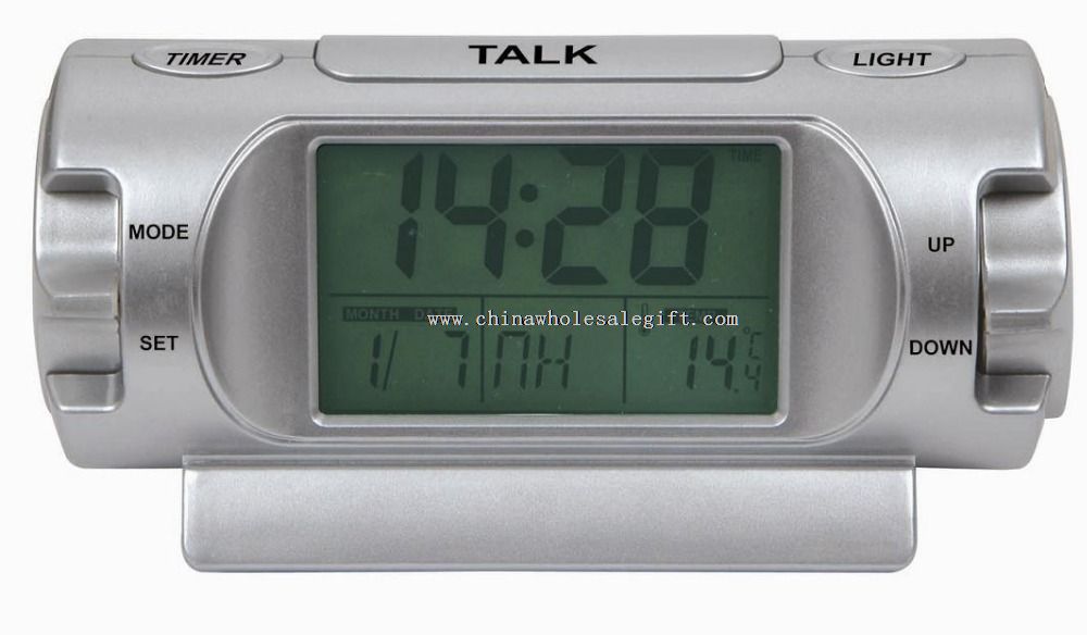 Calendar talking LED fashion alarm clock