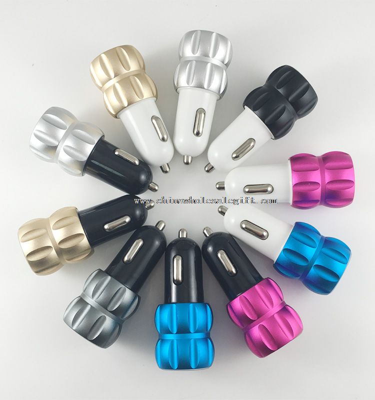 Colorful 5v 2.1a metal Car Charger