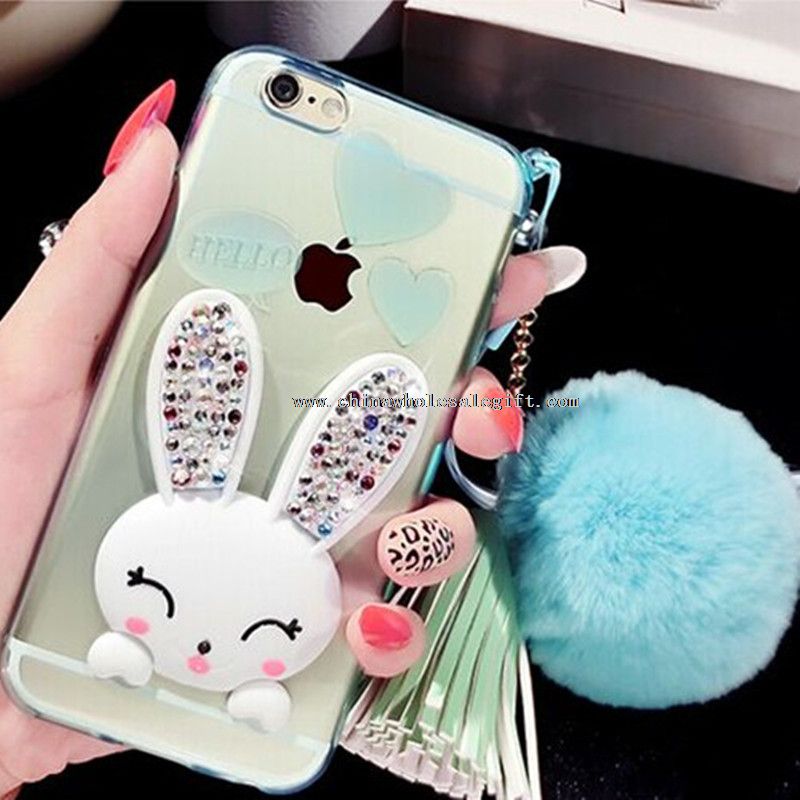 Colorful cute rabbit stand case for 5/6/6 plus