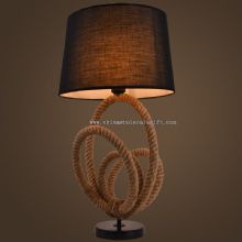 Lámpara de mesa de cuerda de cáñamo hecho a mano color marrón images