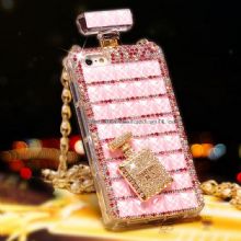 Diamond adorned perfume bottle phone case images