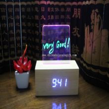 LED message board wooden alarm clock images
