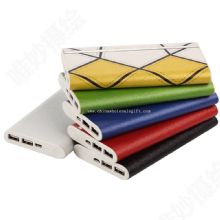 Slim wallet leather power bank 12000mah images
