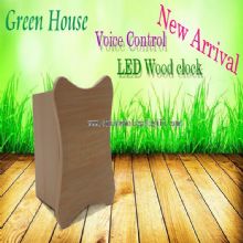 Voice control LED wooden clock images