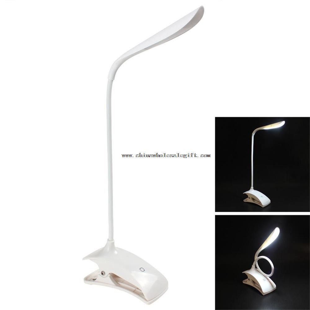 Flexible USB / Battery Power Clip on LED Table Desk Lamp