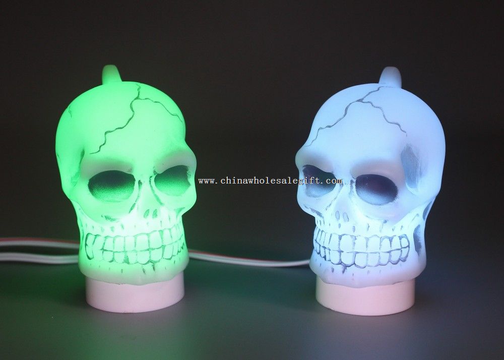 Luz de noche LED de cráneo Halloween decoración