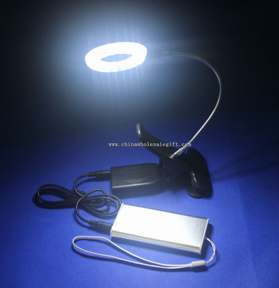 Lúmens alta bateria de luz solar powered clip LED com luz de lupa