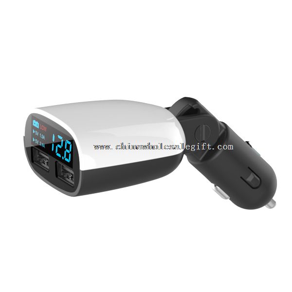 LED Digital Display Dual USB 5V 3.4A Car Charger