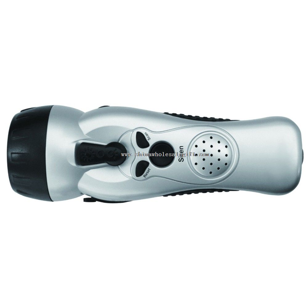 LED Dynamo Torch FM Radio with Speaker