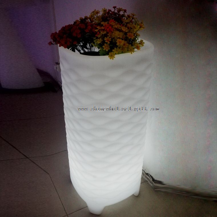 LED flower pot with rechargeable battery for decoration