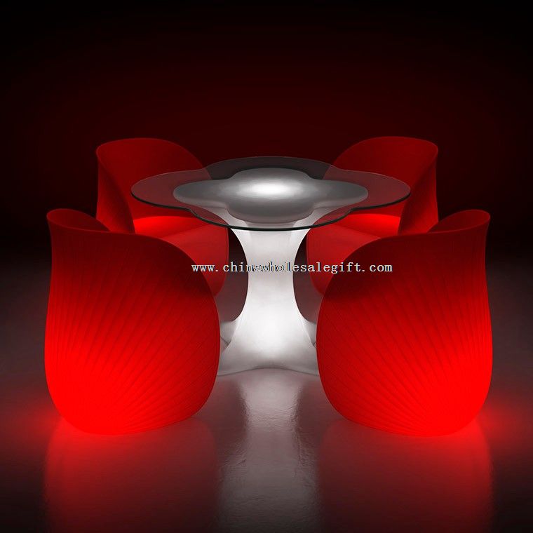 chaises de table animée LED mobilier a conduit