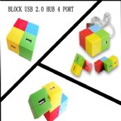 Bunte Block 2.0 4-Port USB-Hub images