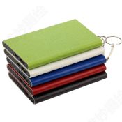 Envelop shape 4000mah leather ultra slim portable power bank with keychain images