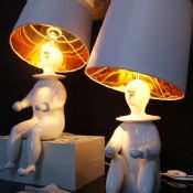 Fancy barnrum clown bordslampa images