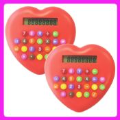 Fancy cute heart shape colorful calculator images