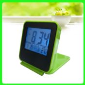 LED backlight desktop foldable cover calender clock images