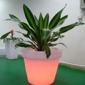LED lyser plast blomsterpotte belysning images
