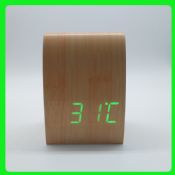 LED wooden alarm clock images
