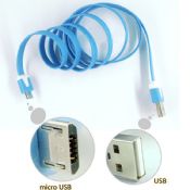 V8 düz şehriye mikro USB 2.0 USB veri eşitleme şarj veri uzatma kablosu için images