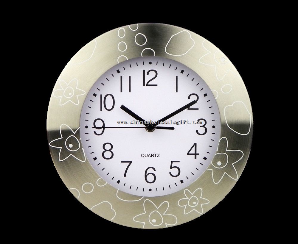Metal round wall clock