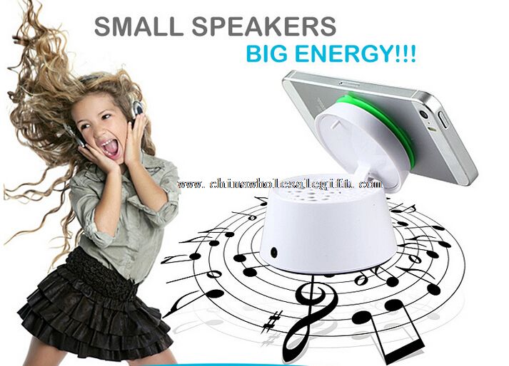 Mini Foldable Active Speaker+ Sucker Holder for Mobile Phones