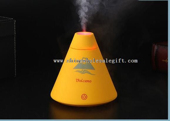 Mini humidifier with LED volcano shape designed