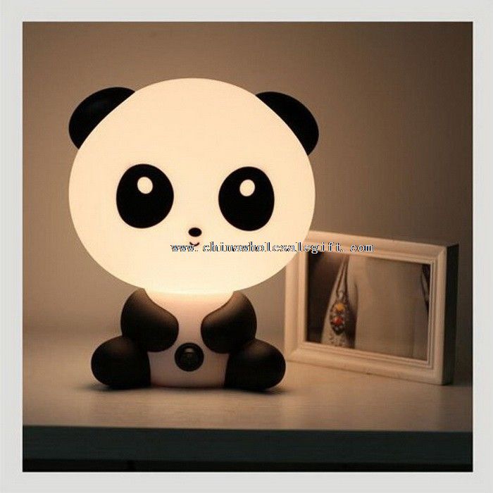 Cabeça Panda led luz de noite do bebê