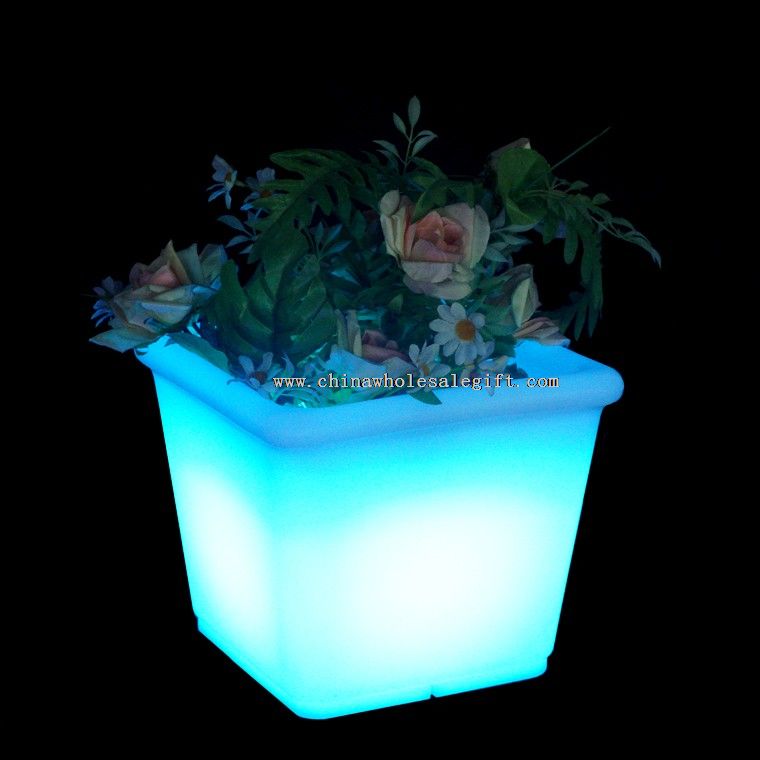 روشن LED پلاستیکی کف گلدان