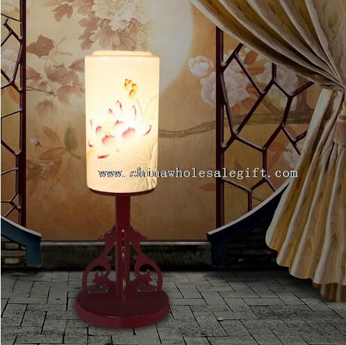Porcelain Wood  floor lamp