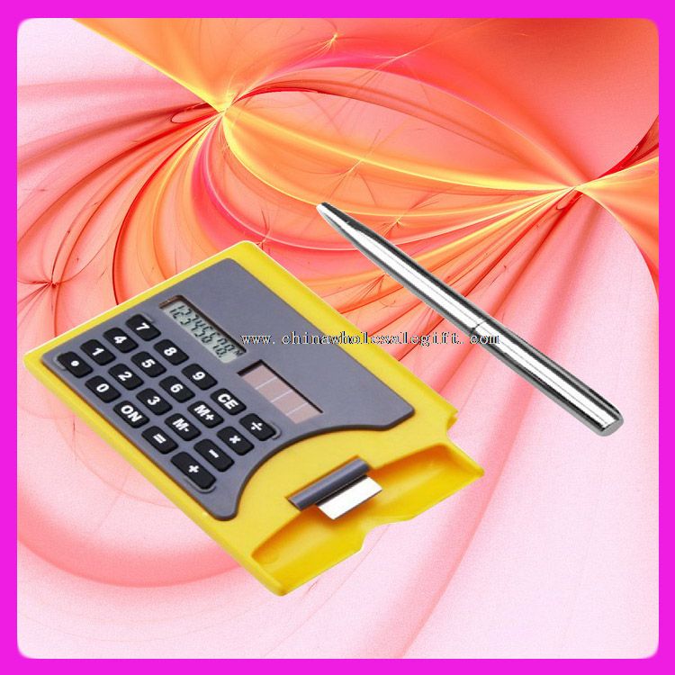 Portable and practical name card case calculator