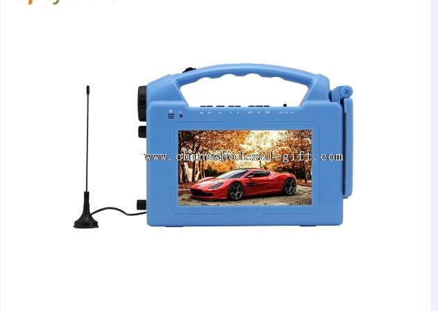 Rechargeable lantern with FM solar lantern 7inch TV