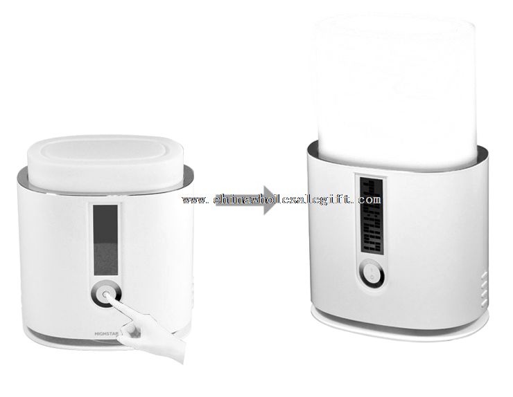 Sensor touch lift function night light speaker with alarm clock