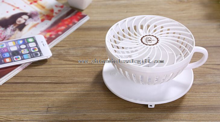 Slide-proof Plate Coffee Cup Shaped USB Cooling Fan