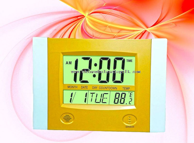 Table clock with calendar
