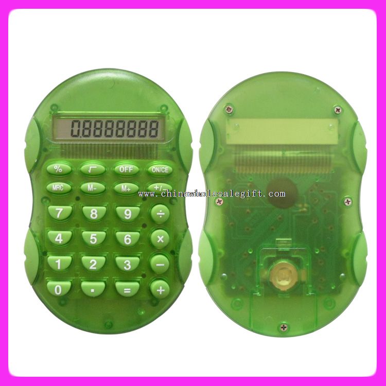 Calculadora eletrônica de 8 dígitos transparente